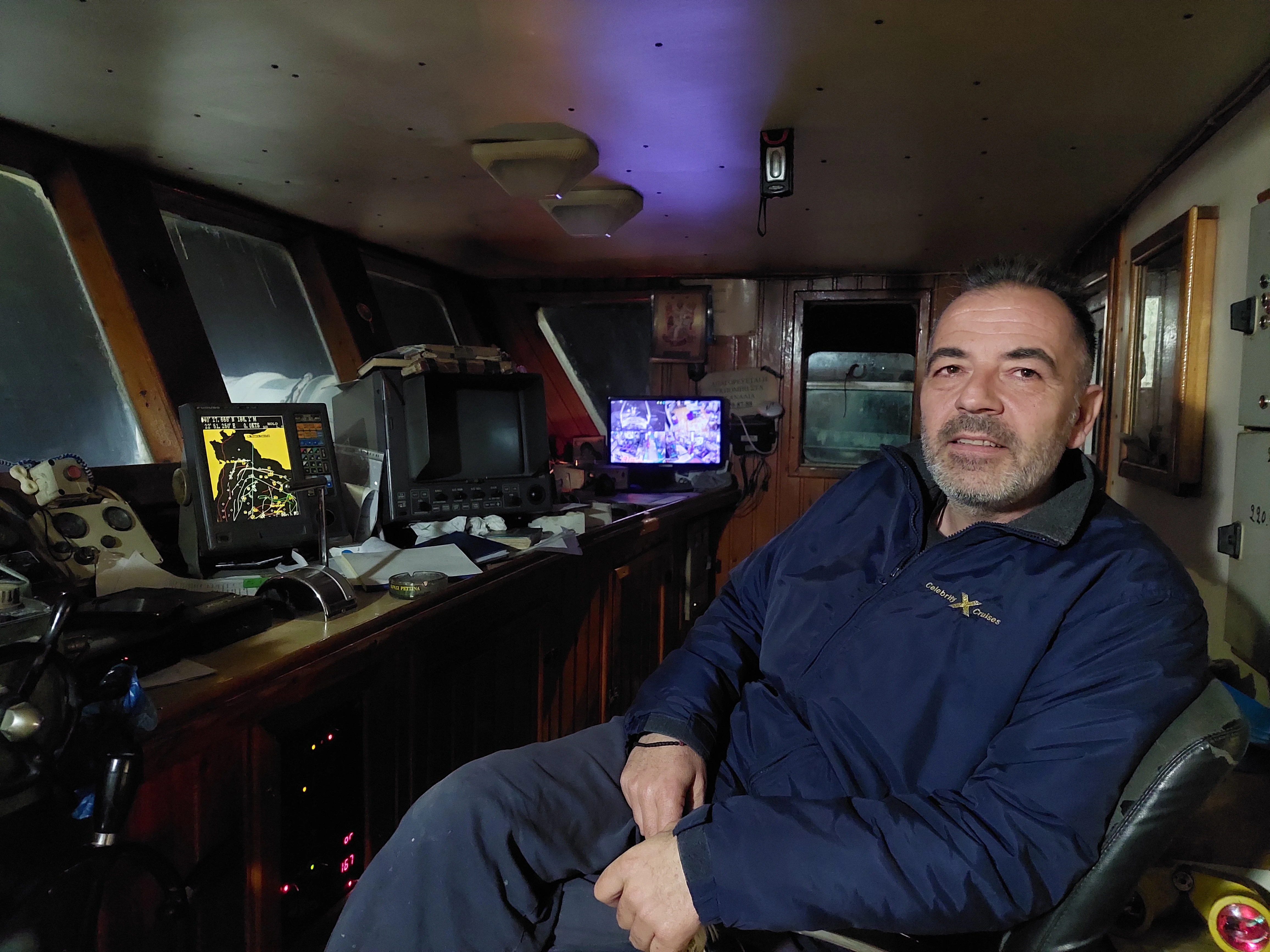 Ο αντιπρόεδρος του Συνεταιρισμού Μηχανοτρατών Νέας Μηχανιώνας «Αγία Παρασκευή» Μιχάλης Τσουρούς 