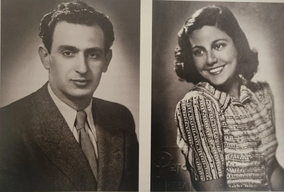 Λεών Κοέν και Ζερμαίν Περαχιά (Η φωτογραφία δημοσιεύεται στο βιβλίο: Άουσβιτς: Έλληνες, αριθμός μελλοθανάτου, του Γιώργου Πηλιχού).