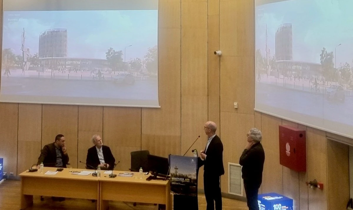 To σχεδιαζόμενο ξενοδοχείο, σε ύψος που φτάνει το γλυπτό του Ζογγολόπουλου