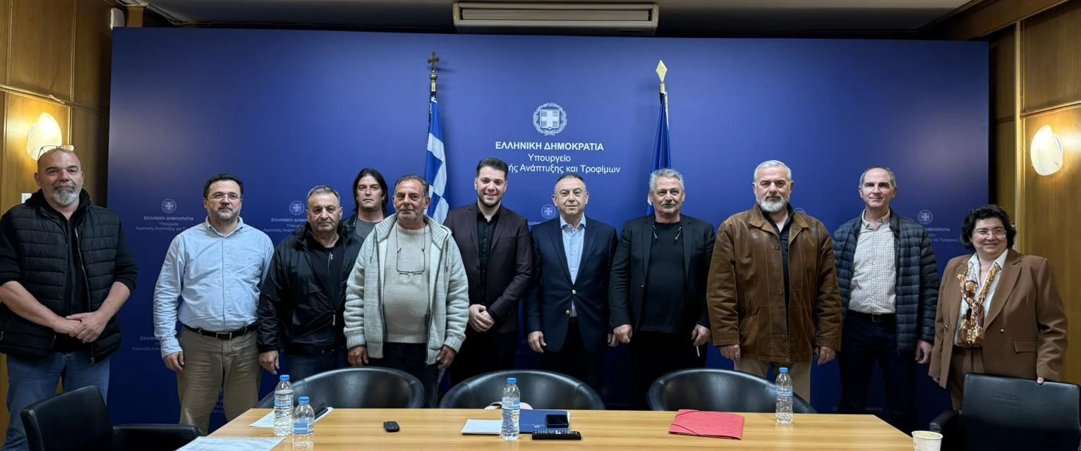 Αντιπροσωπεία αλιέων με τον υφυπουργό Αγροτικής Ανάπτυξης και Τροφίμων Χρ. Κέλλα στην Αθήνα 