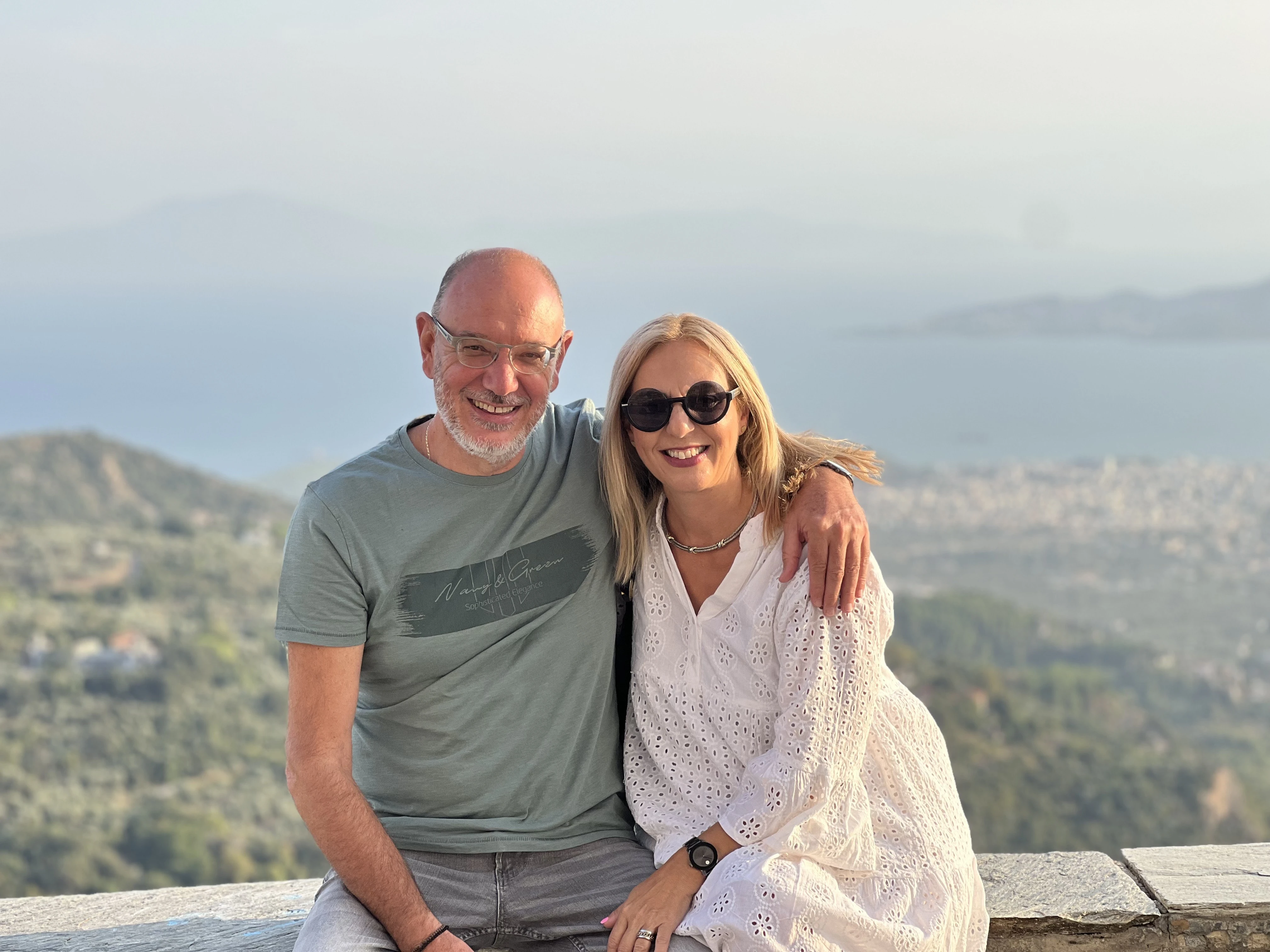 Στο Πήλιο με τη σύζυγό του Ιωσηφίνα Κατωφλίδου 