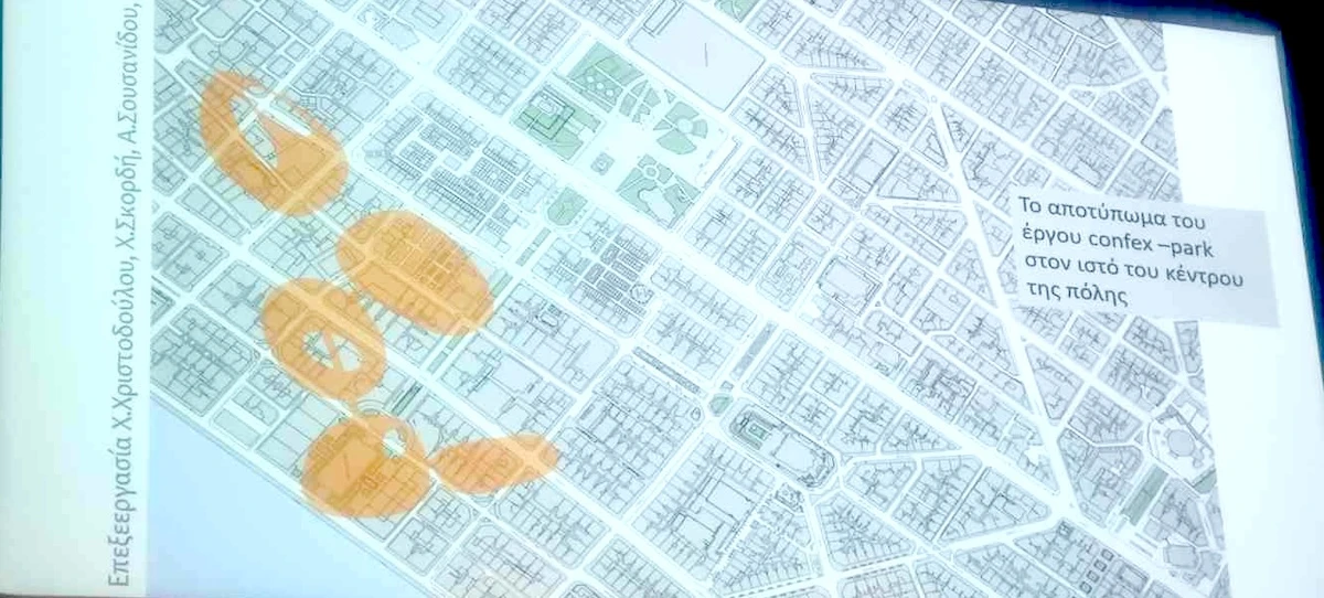 Τα περίπτερα στο σχέδιο ανάπλασης της ΔΕΘ «τοποθετημένα» στον χάρτη του κέντρου της Θεσσαλονίκης  Τα περίπτερα στο σχέδιο ανάπλασης της ΔΕΘ «τοποθετημένα» στον χάρτη του κέντρου της Θεσσαλονίκης