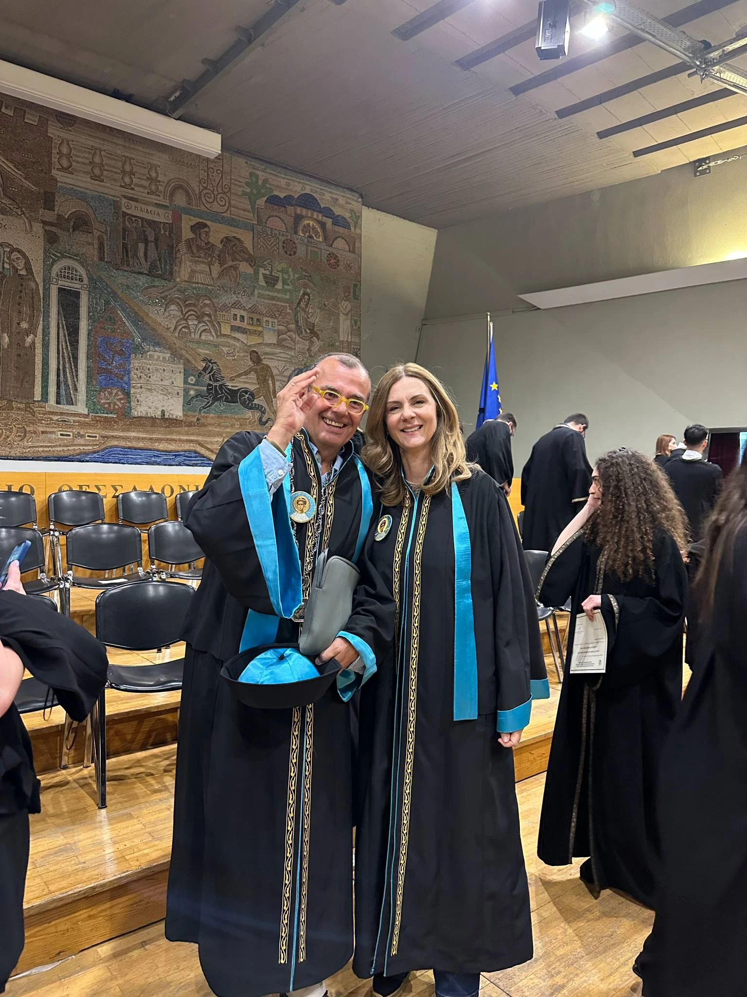 Με την πρόεδρο του Τμήματος Οικονομικών Επιστημών Καθηγήτρια Χ. Μποτσούκη  