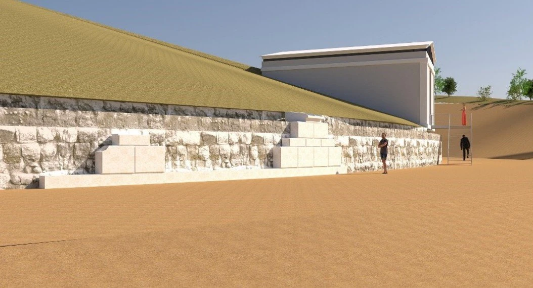 <b>ΦΩΤΟΡΕΑΛΙΣΤΙΚΗ ΑΠΕΙΚΟΝΙΣΗ ΤΟΥ ΑΠΟΚΑΤΕΣΤΗΜΕΝΟΥ ΤΜΗΜΑΤΟΣ ΤΟΥ ΜΑΡΜΑΡΙΝΟΥ ΠΕΡΙΒΟΛΟΥ</b>