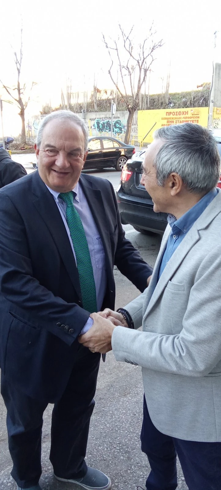 Με τον πρώην πρωθυπουργό Κώστα Καραμανλή στη Θεσσαλονίκη