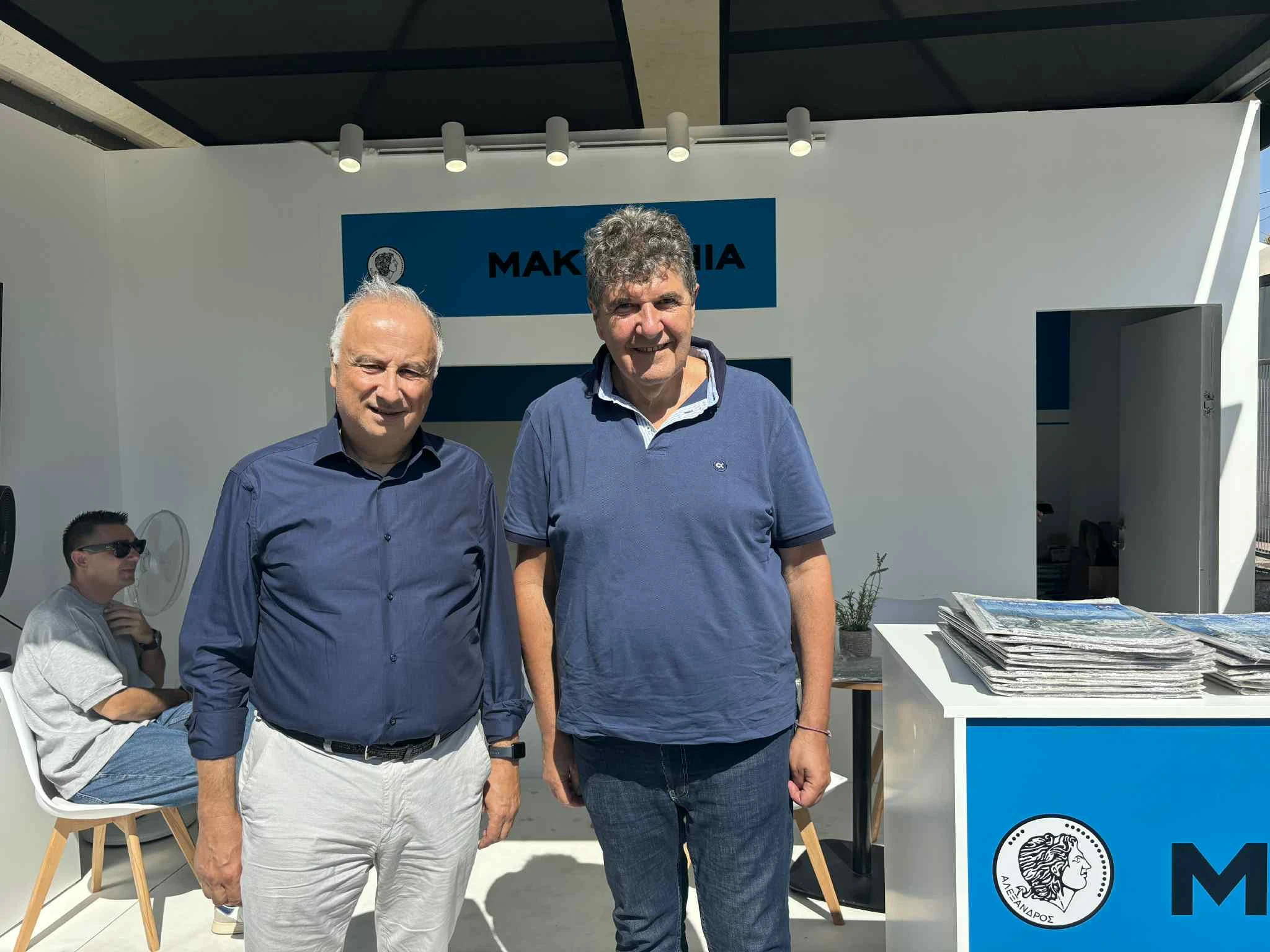 Από αριστερά ο Γ. Ανδρουλάκης και ο Μ. Αλεξανδρίδης 