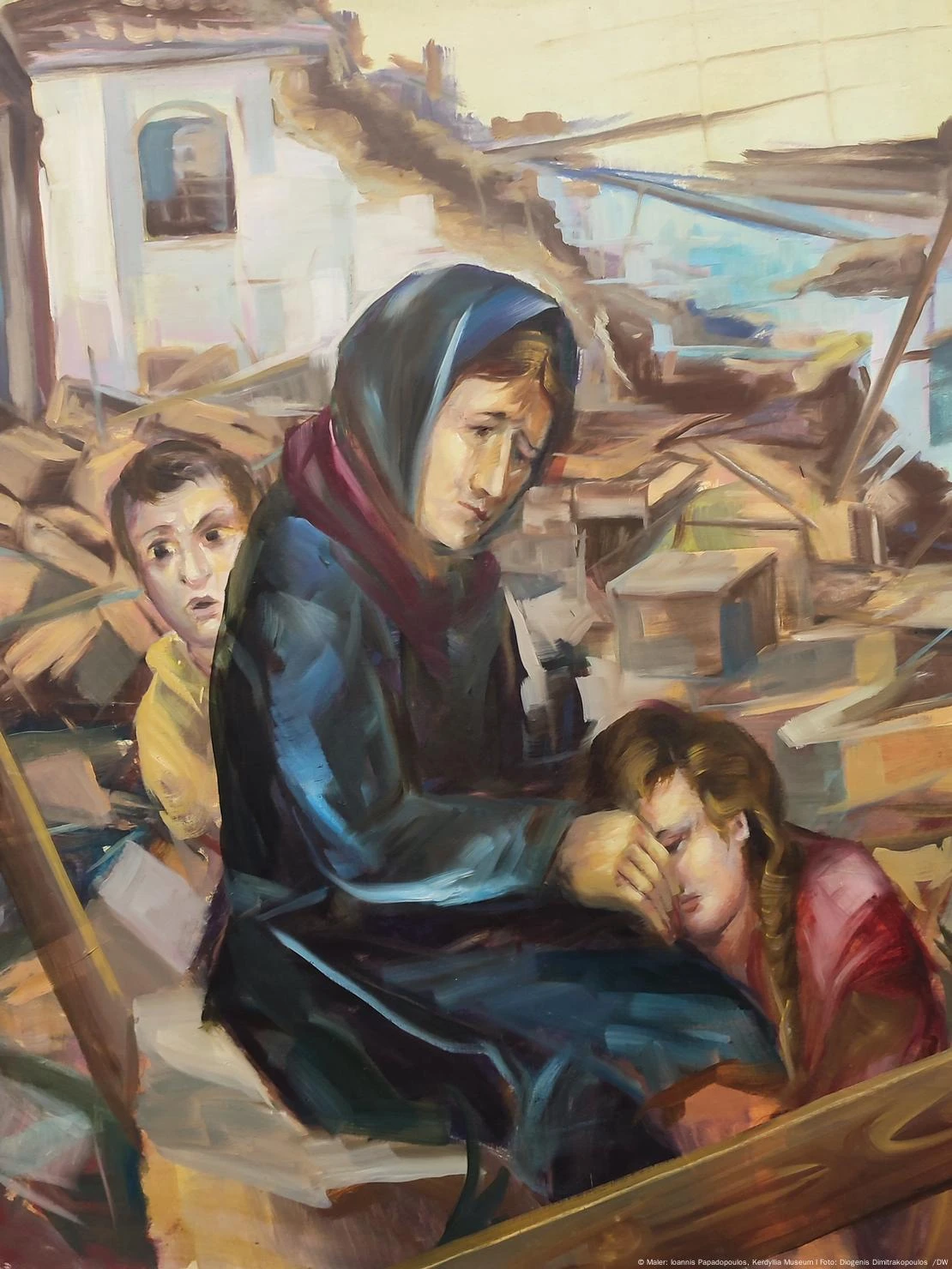 Φωτογραφία: Διογένης Δημητρακόπουλος - Πίνακας του Ιωάννη Παπαδόπουλου για την σφαγή