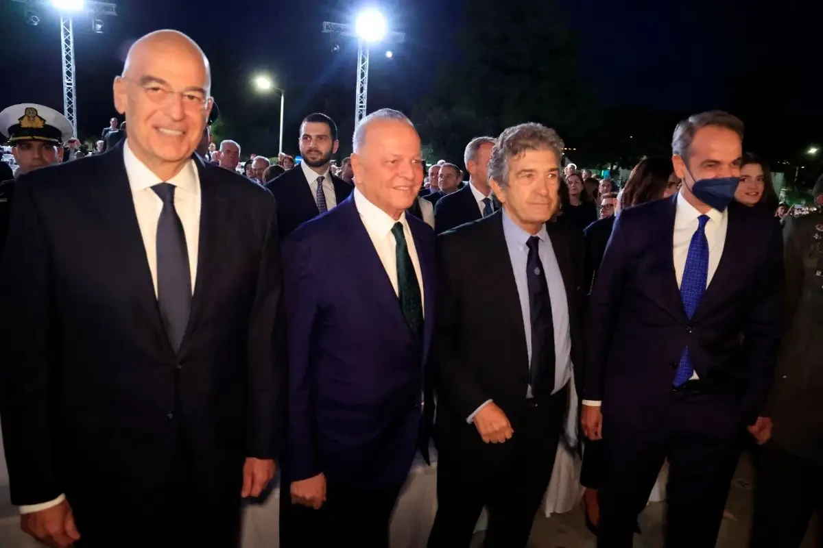 Νίκος Δένδιας, Ευάγγελος Μυτιληναίος και Κυριάκος Μητσοτάκης / ΓΙΩΡΓΟΣ ΚΟΝΤΑΡΙΝΗΣ/EUROKINISSI