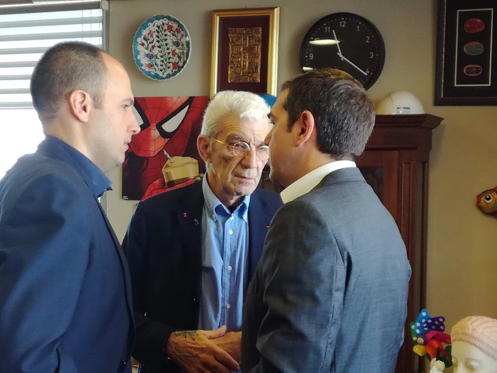 Με τον Γιάννη Μπουτάρη και τον Αλέξη Τσίπρα στο δημαρχείο Θεσσαλονίκης (κλικ απο τον φωτογράφο Σταμάτη Ζουμπουρτικούδη)