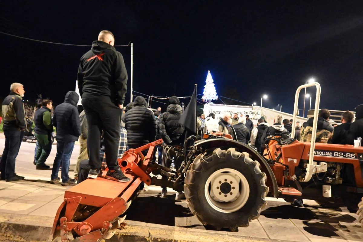 Εικόνα από το μπλόκο στα Μάλγαρα - Eurokinissi.gr