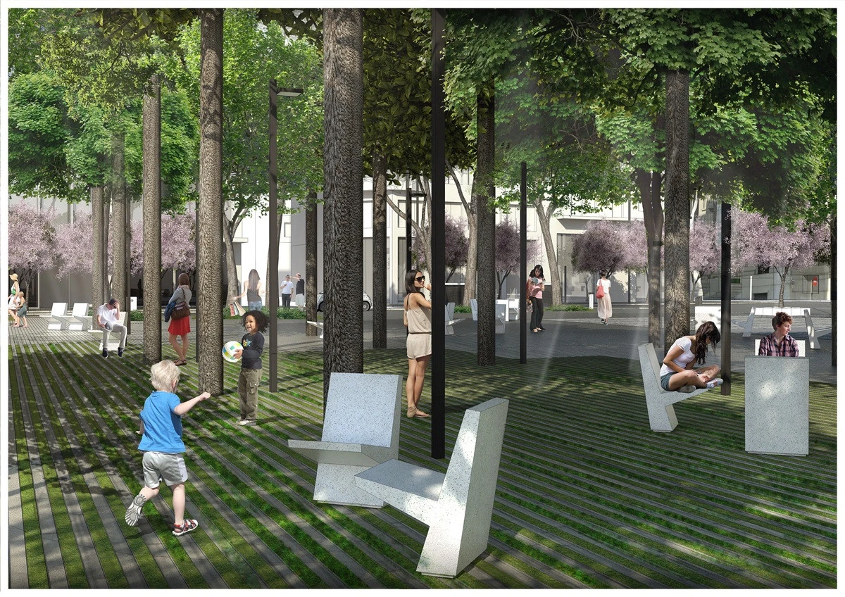 Φωτορεαλιστικό του σχεδίου της ανάπλασης Φωτορεαλιστικό του σχεδίου της ανάπλασης