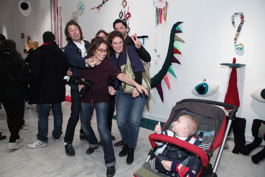 2013: Στα εγκαίνια του 2ου Inspire Project, με τη Χρύσα Νικολέρη, τον Peter Kogler και τον Franck Bragigand