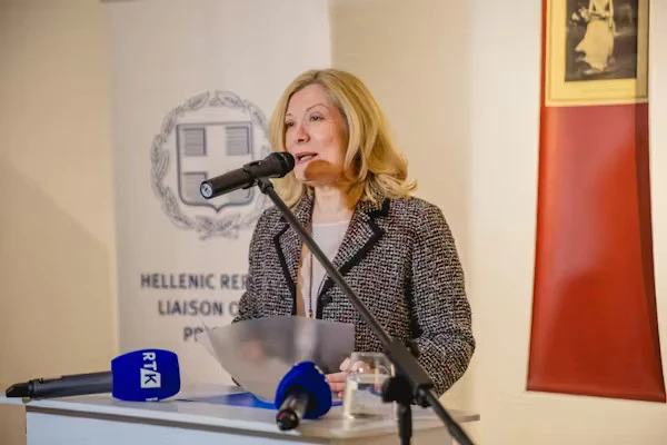 H Πρέσβης, Επικεφαλής του Γραφείου Συνδέσμου της Ελληνικής Δημοκρατίας στην Πρίστινα, κ. Ελένη Βακάλη