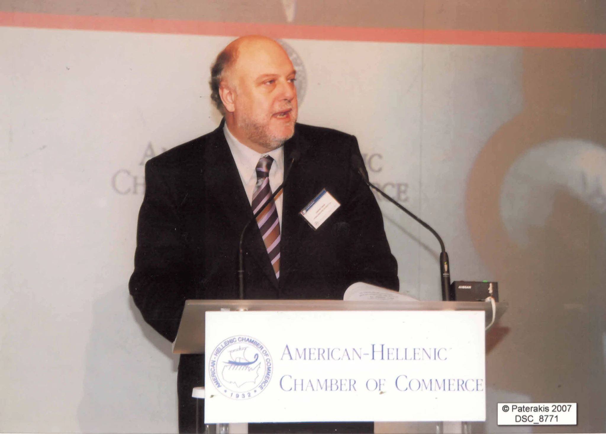 Το 2007 σε ομιλία σε εκδήλωση του Ελληνο-Αμερικανικού Επιμελητηρίου