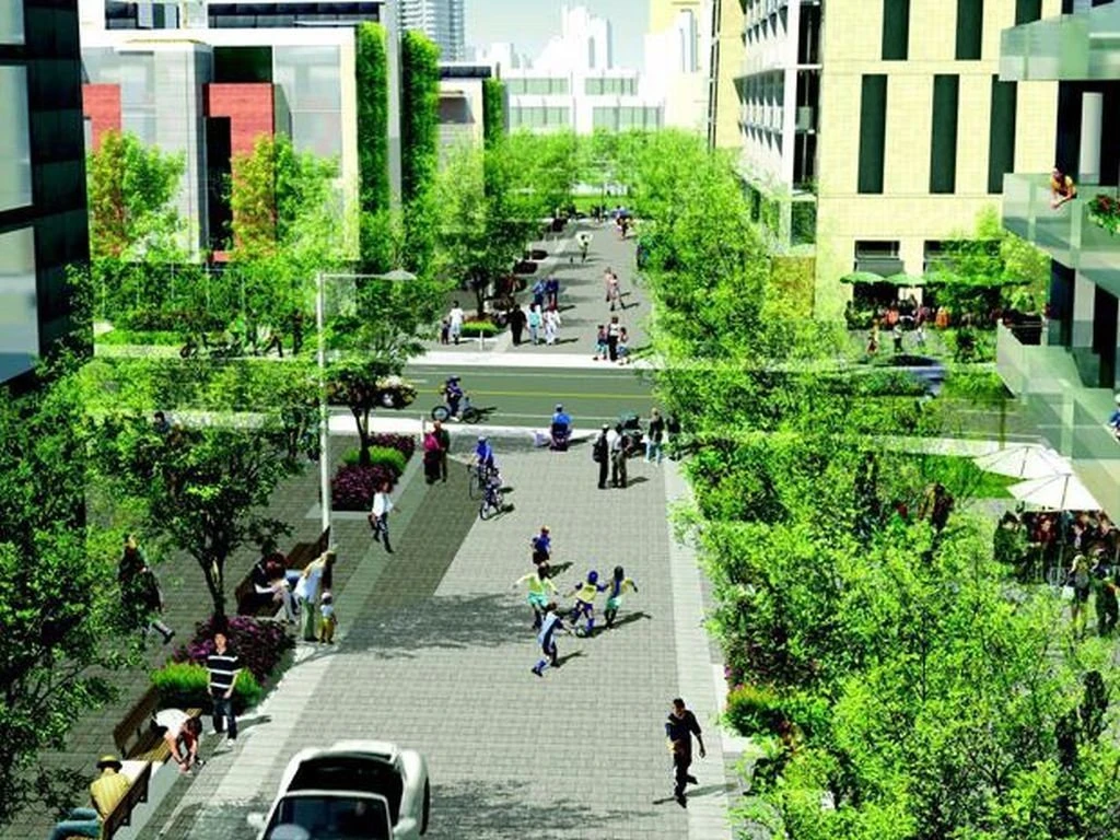 Παράδειγμα πεζοδρόμησης στη συμβολή των οδών Τσιμισκή με Καρόλου Ντηλ