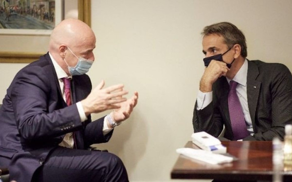 Κυριάκος Μητσοτάκης: Συναντήθηκε με τον πρόεδρο της FIFA, Τζιάνι Ινφαντίνο, στη Νέα Υόρκη 