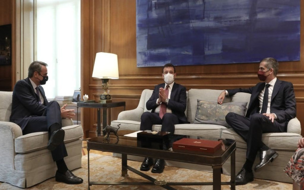 Mε τους δημάρχους Αθήνας και Κωνσταντινούπολης συναντήθηκε ο Κ.Μητσοτάκης