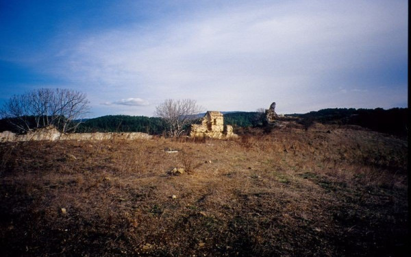 Τρισδιάστατη αναπαράσταση του μετοχιού της Μονής Ιβήρων από ένα σχέδιο του 19ου αιώνα