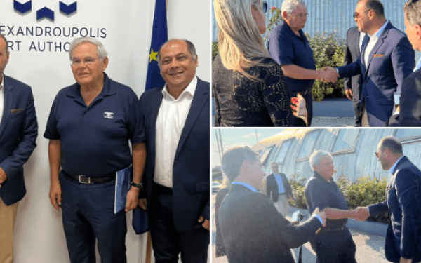 Στην Αλεξανδρούπολη ο πρέσβης των ΗΠΑ Τζ. Τσούνης και ο γερουσιαστής Μπομπ Μενέντεζ