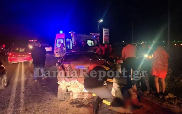 Τροχαίο δυστύχημα με 1 νεκρό και 2 τραυματίες στη Λαμία (βίντεο, φωτ.)