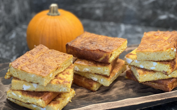 Μπατζίνα με κίτρινη κολοκύθα και φέτα από τον Σωτήρη Ευαγγέλου 