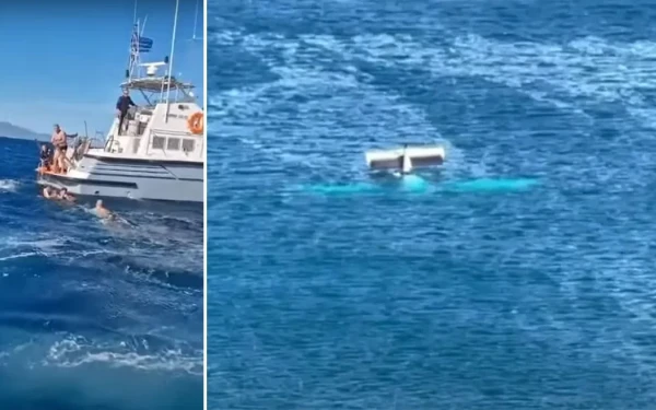 Κρήτη: Βίντεο ντοκουμέντο από την επιχείρηση στο μονοκινητήριο που έπεσε στη θάλασσα 