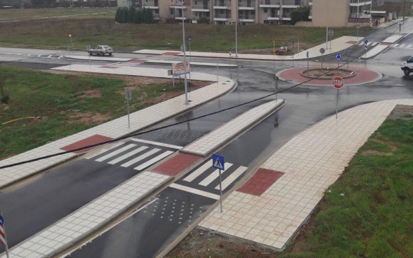 Θέρμη: Παραδόθηκε ο πρώτος κυκλικός κόμβος της οδού Απ. Κουγιάμη