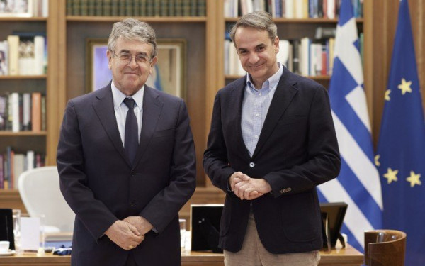 Συνάντηση Μητσοτάκη - Ανδρεάδη για την δωρεά του επιχειρηματία για τη δημιουργία περιαστικού δάσους στη Θεσσαλονίκη