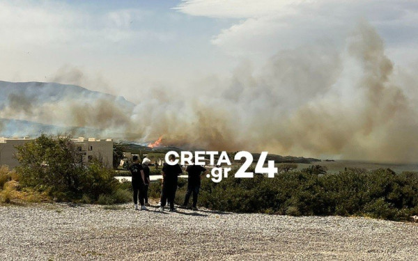 Ηράκλειο: Σε εξέλιξη πυρκαγιά στα Μάλια - Δύσκολο το έργο της κατάσβεσης λόγω ισχυρών ανέμων	