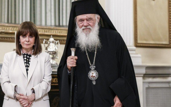 Συνάντηση της Κ. Σακελλαροπούλου με τον Αρχιεπίσκοπο Ιερώνυμο