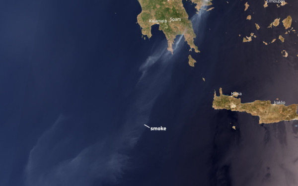 Ενεργοποιήθηκε η υπηρεσία Copernicus για τις πυρκαγιές σε Ανατολική και Δυτική Αττική, Βοιωτία και Κορινθία (βίντεο)