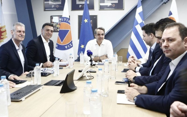 Σε εξέλιξη σύσκεψη στο υπ. Κλιματικής Κρίσης και Πολιτικής Προστασίας, υπό τον Κυρ. Μητσοτάκη