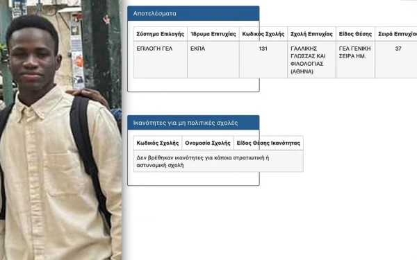 Πανελλαδικές: Ασυνόδευτο προσφυγόπουλο πέρασε στην Φιλοσοφική Σχολή του ΕΚΠΑ