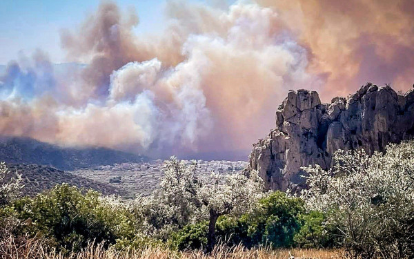 Μεγάλη αναζωπύρωση στη Βοιωτία (βίντεο)