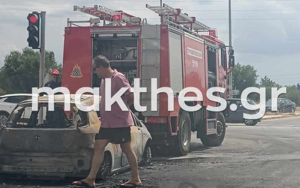 Χαλκιδική: Φωτιά σε ΙΧ στον Πολύγυρο