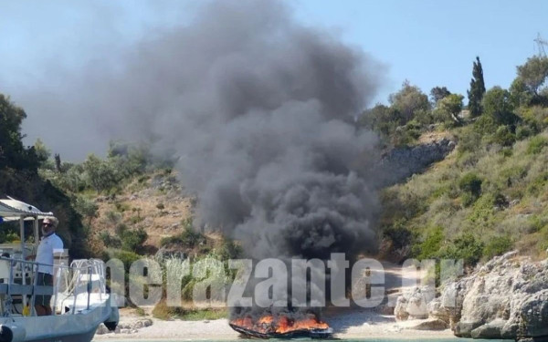 Ζάκυνθος: Βυθίστηκε σκάφος σημαίας Αγγλίας μετά από πυρκαγιά - Σώοι οι πέντε επιβαίνοντες 