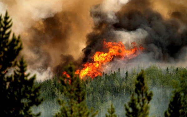 Μεγάλη πυρκαγιά μαίνεται σε ορεινή περιοχή της Ιεράπετρας