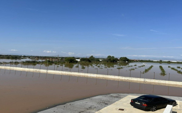 Λάρισα: Σε λιμνοθάλασσα μετατράπηκε η περιοχή στο δρόμο προς Συκούριο (βίντεο)