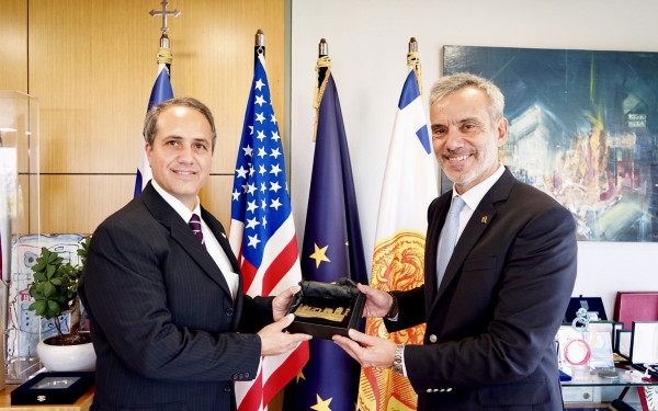 Θεσσαλονίκη: Με τον νέο γενικό πρόξενο των ΗΠΑ συναντήθηκε ο Κωνσταντίνος Ζέρβας