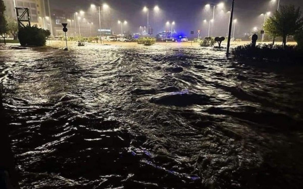 Βόλος: Υπερχείλισε πάλι ο Κραυσίδωνας - Πλημμύρισαν τα υπόγεια του Νοσοκομείου «Αχιλλοπούλειο»