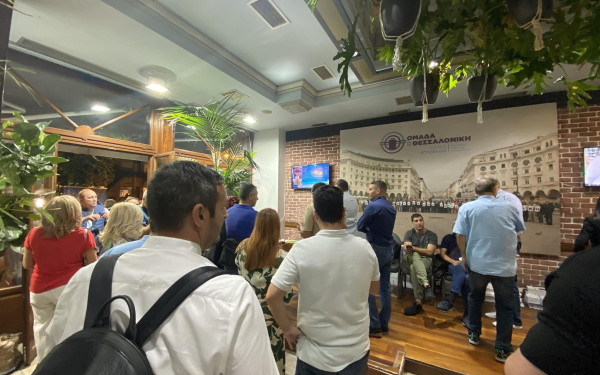 Θεσσαλονίκη: Αισιοδοξία στο στρατηγείο Αγγελούδη (φωτ.)