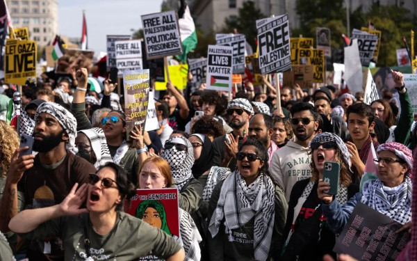 Βέλγιο: 21.000 άνθρωποι συμμετείχαν σε πορεία υπέρ των Παλαιστινίων στις Βρυξέλλες	