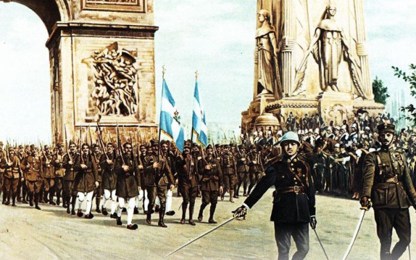 Ο Ελληνικός στρατός στο Παρίσι - Η ανάρτηση Δένδια για την επέτειο λήξης του Α' Παγκοσμίου Πολέμου