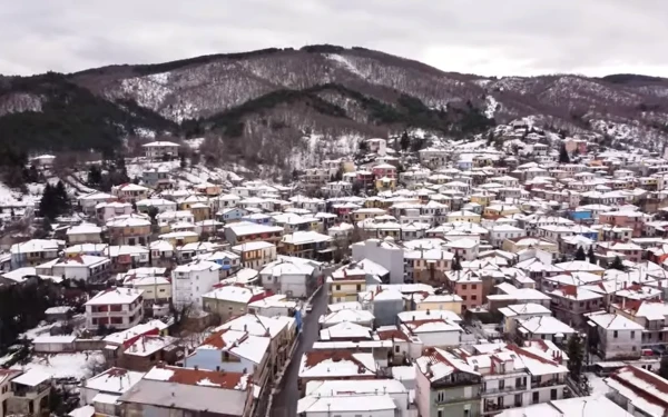 Όμορφες εικόνες από τη χιονισμένη ορεινή Χαλκιδική (βίντεο, φωτ.)