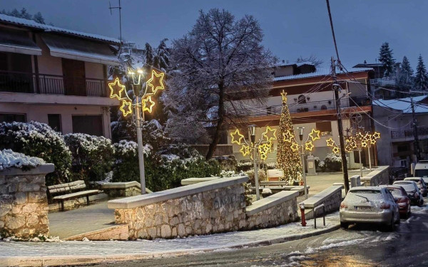 Θεσσαλονίκη: Στα λευκά ο Χορτιάτης (φωτ.)