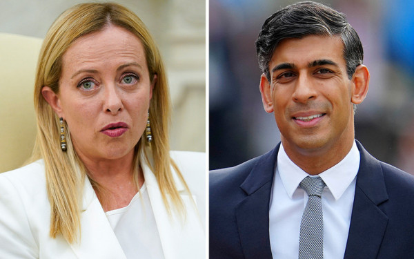 Η Τζόρτζια Μελόνι συναντήθηκε με τον Ρίσι Σούνακ - Στην ατζέντα το θέμα των μεταναστών