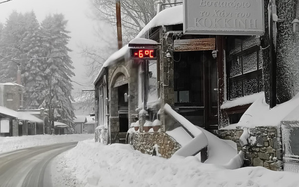 Χιόνια στη Μαγνησία: Κάτασπρο το Πήλιο από τα 700 μέτρα και άνω - Ανοιχτοί παραμένουν οι δρόμοι (βίντεο, φωτ.)