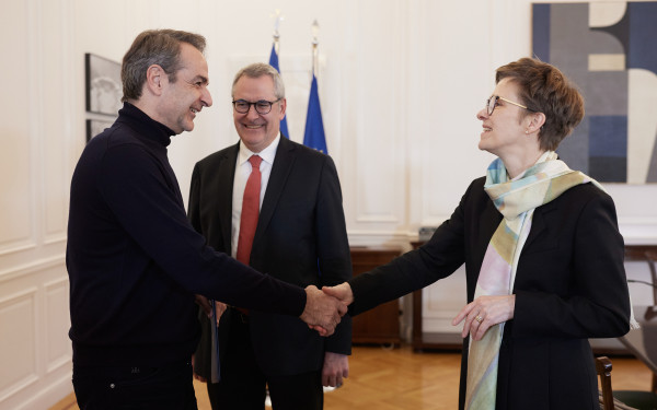 Συνάντηση Κυριάκου Μητσοτάκη με την ηγεσία του Εποπτικού Συμβουλίου της ΕΚΤ