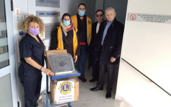 H Λέσχη Lions Θεσσαλονίκης Μετροπόλιταν παρέδωσε monitor στην παιδοογκολογική του Ιπποκρατείου