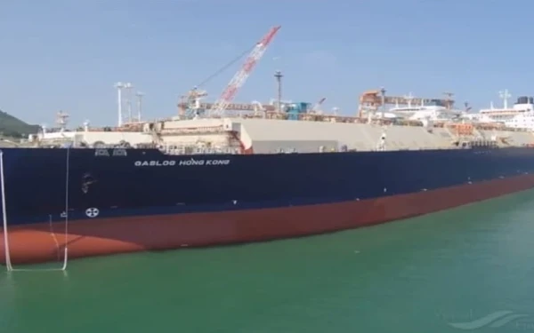 Το δεξαμενόπλοιο GasLog HongKong στην Αλεξανδρούπολη - Μεταφέρει το πρώτο φορτίο LNG από τις ΗΠΑ